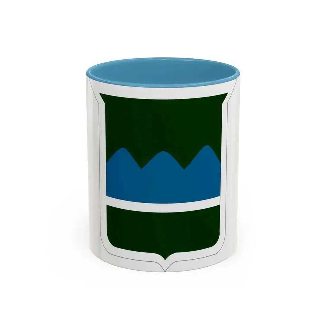 80th Inf Div SSI (U.S. Army) Accent Coffee Mug 11oz Light Blue - Go Mug Yourself
