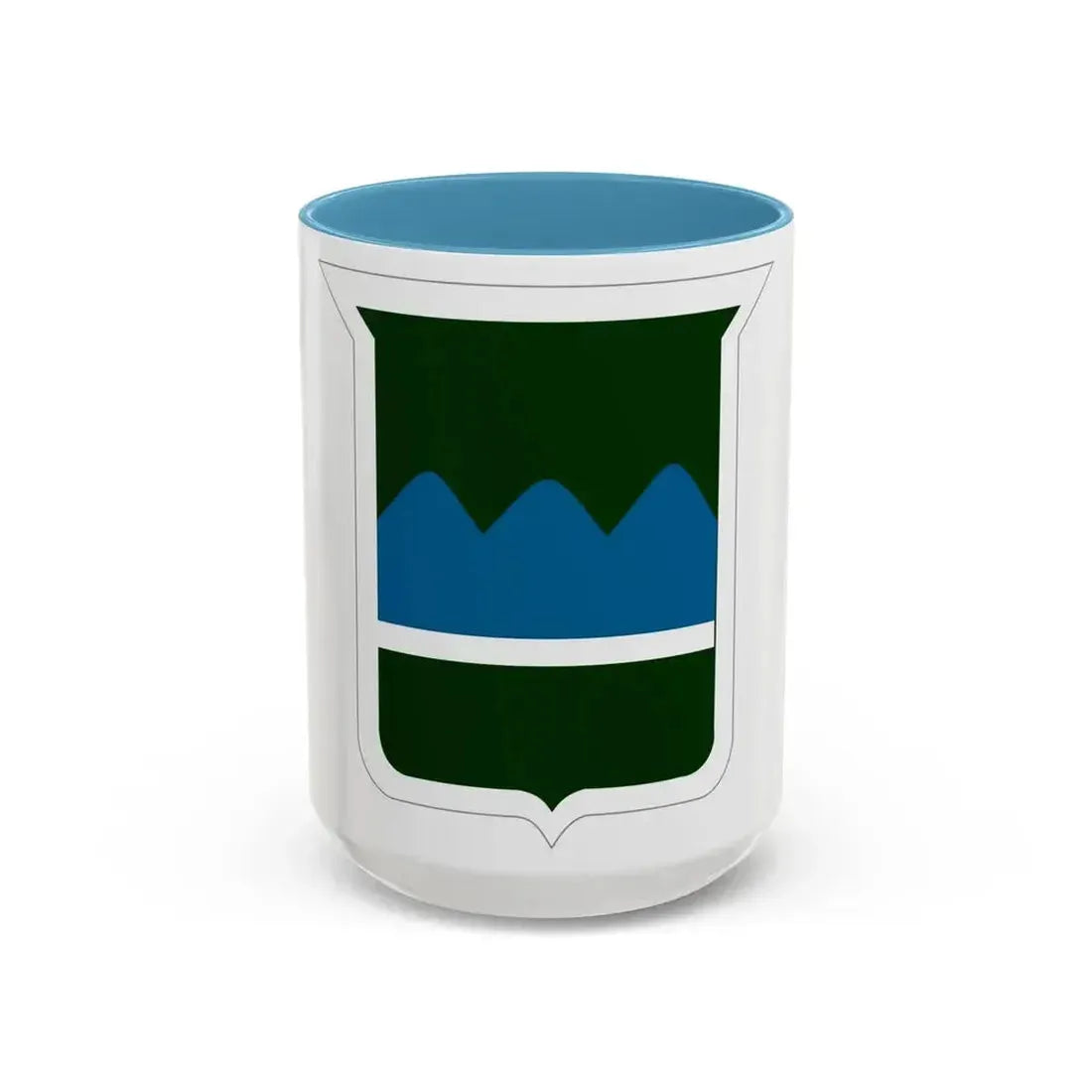 80th Inf Div SSI (U.S. Army) Accent Coffee Mug 15oz Light Blue - Go Mug Yourself