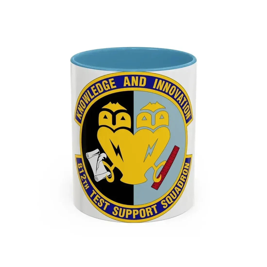 812 Test and Support Squadron AFMC (U.S. Air Force) Accent Coffee Mug 11oz Light Blue - Go Mug Yourself