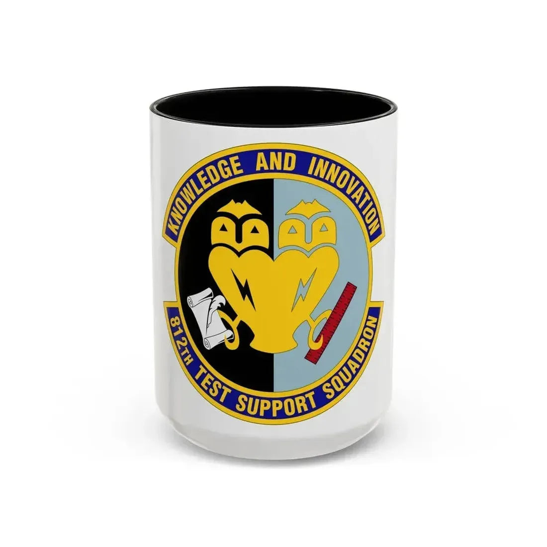 812 Test and Support Squadron AFMC (U.S. Air Force) Accent Coffee Mug 15oz Black - Go Mug Yourself