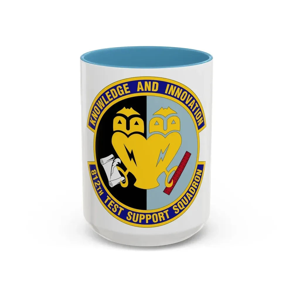 812 Test and Support Squadron AFMC (U.S. Air Force) Accent Coffee Mug 15oz Light Blue - Go Mug Yourself