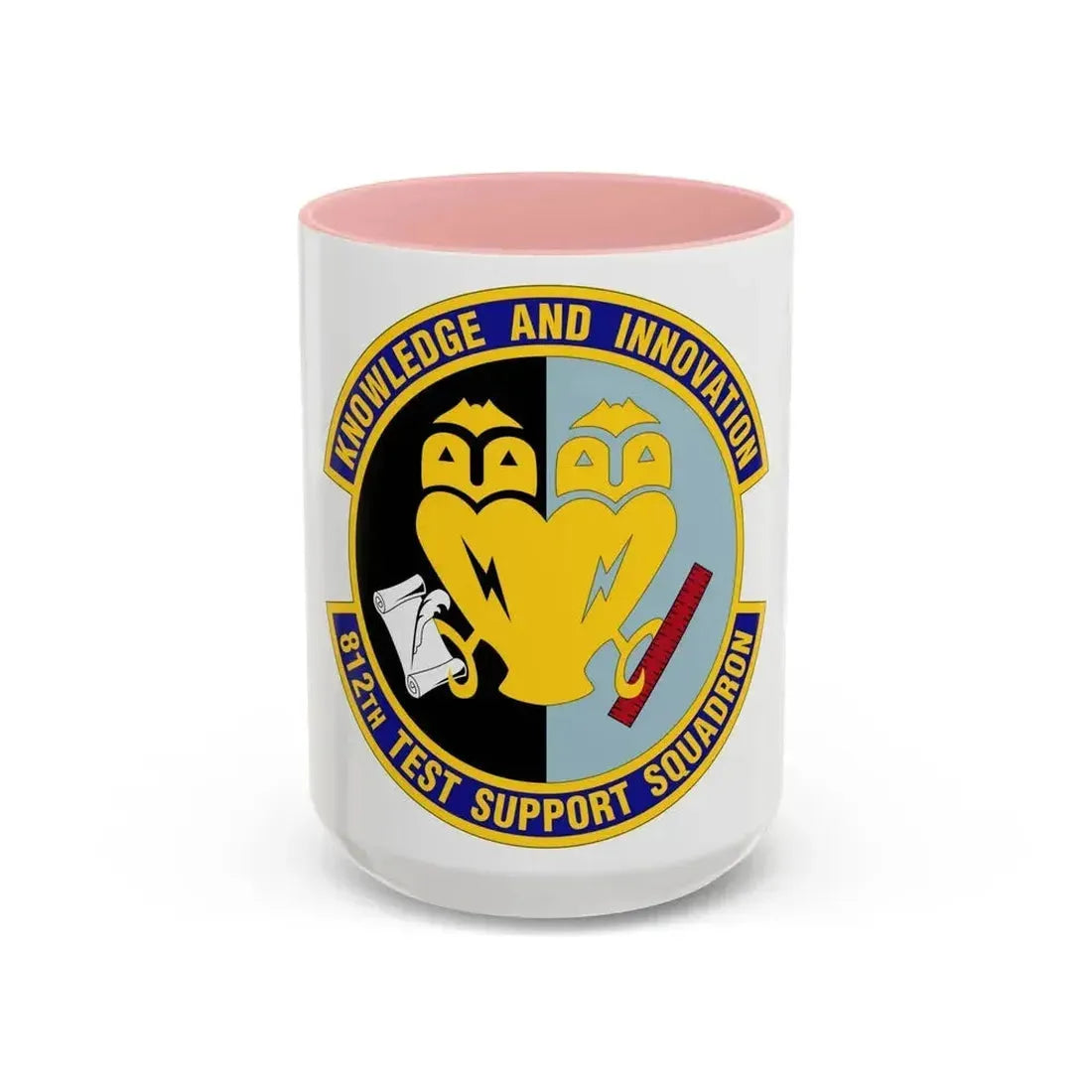 812 Test and Support Squadron AFMC (U.S. Air Force) Accent Coffee Mug 15oz Pink - Go Mug Yourself