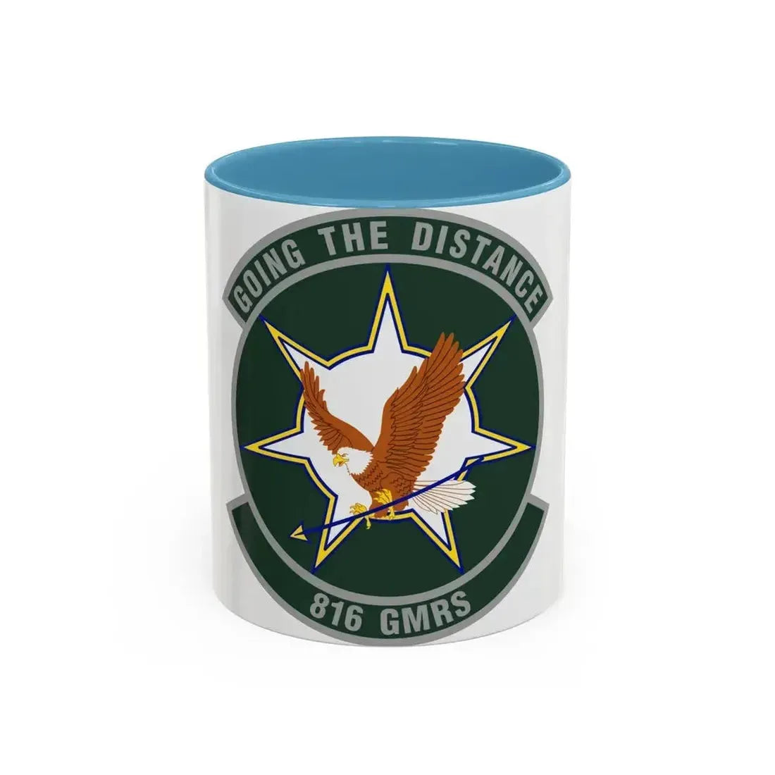 816th Global Mobility Readiness Squadron (U.S. Air Force) Accent Coffee Mug 11oz Light Blue - Go Mug Yourself