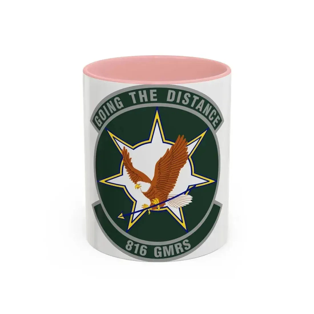 816th Global Mobility Readiness Squadron (U.S. Air Force) Accent Coffee Mug 11oz Pink - Go Mug Yourself