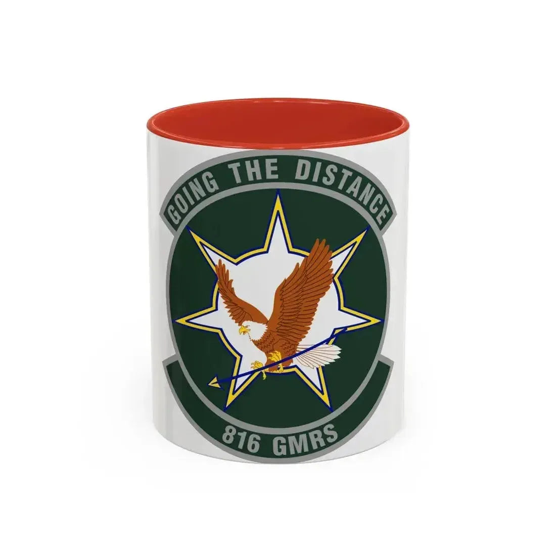 816th Global Mobility Readiness Squadron (U.S. Air Force) Accent Coffee Mug 11oz Red - Go Mug Yourself
