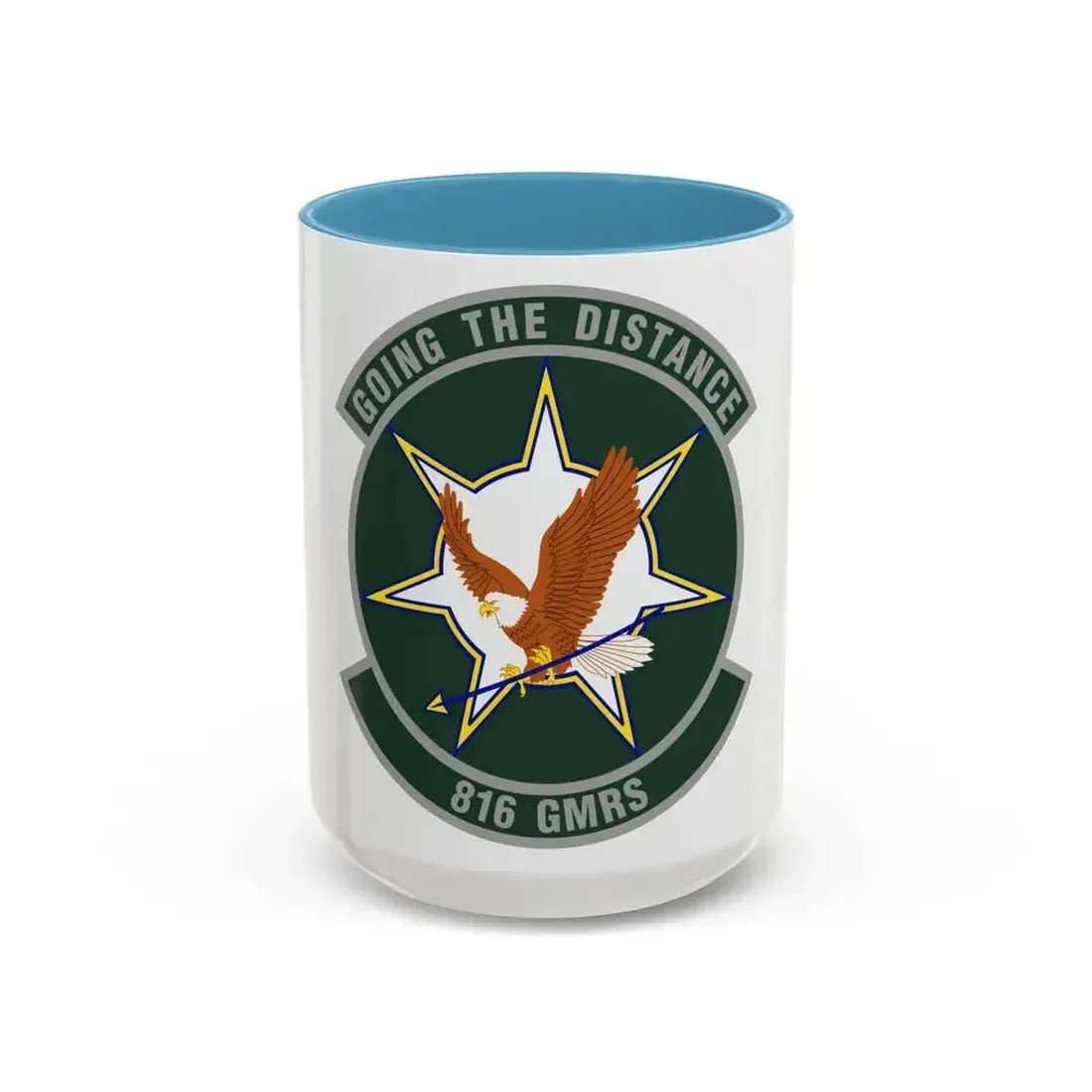 816th Global Mobility Readiness Squadron (U.S. Air Force) Accent Coffee Mug 15oz Light Blue - Go Mug Yourself