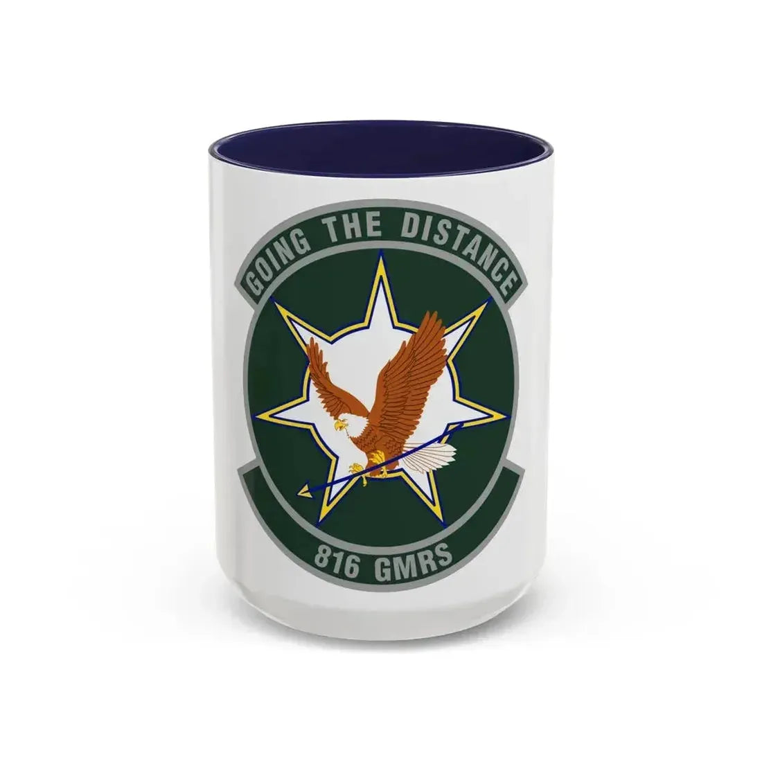 816th Global Mobility Readiness Squadron (U.S. Air Force) Accent Coffee Mug 15oz Navy - Go Mug Yourself