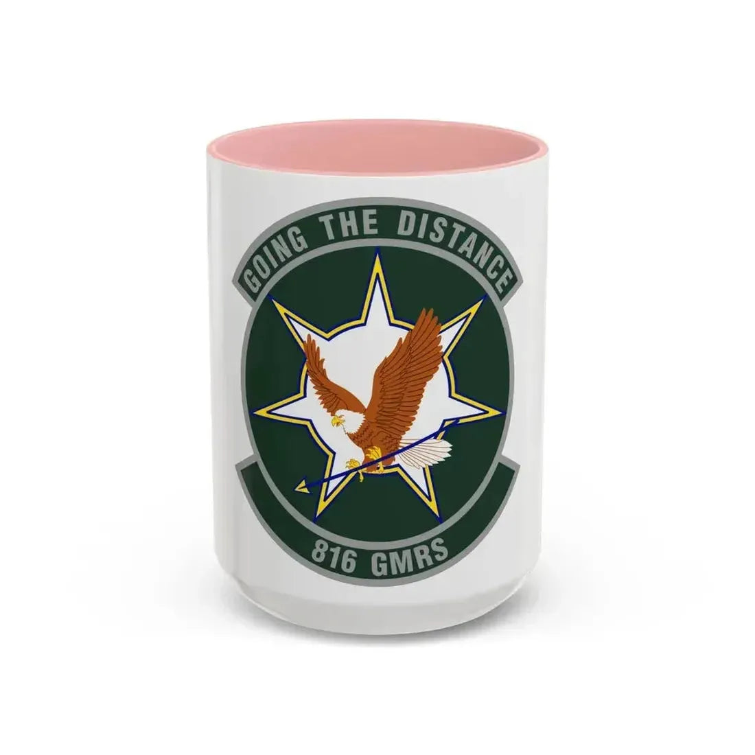 816th Global Mobility Readiness Squadron (U.S. Air Force) Accent Coffee Mug 15oz Pink - Go Mug Yourself