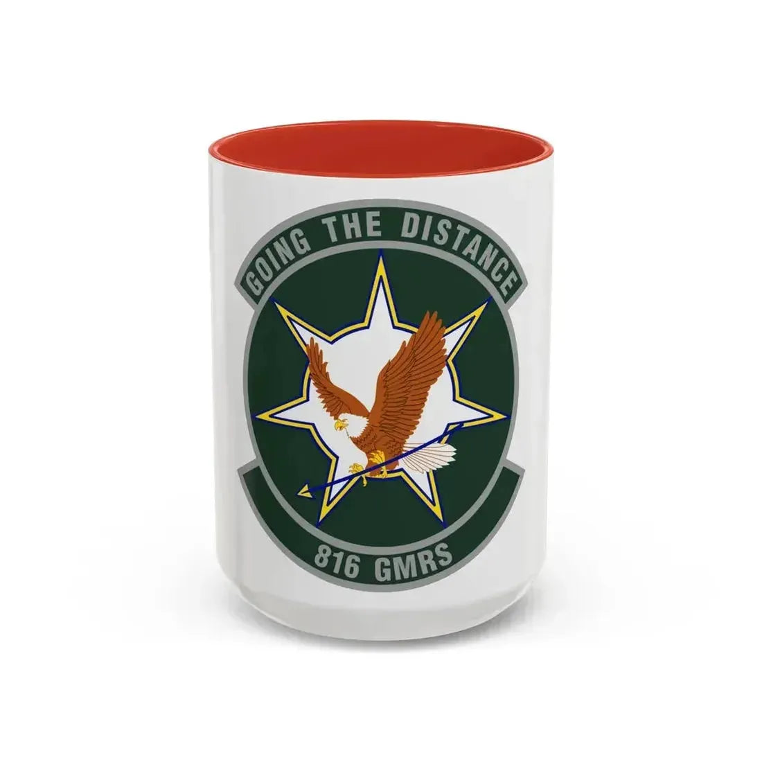 816th Global Mobility Readiness Squadron (U.S. Air Force) Accent Coffee Mug 15oz Red - Go Mug Yourself
