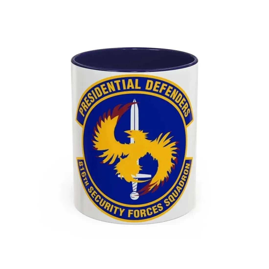 816th Security Forces Squadron (U.S. Air Force) Accent Coffee Mug 11oz Navy - Go Mug Yourself