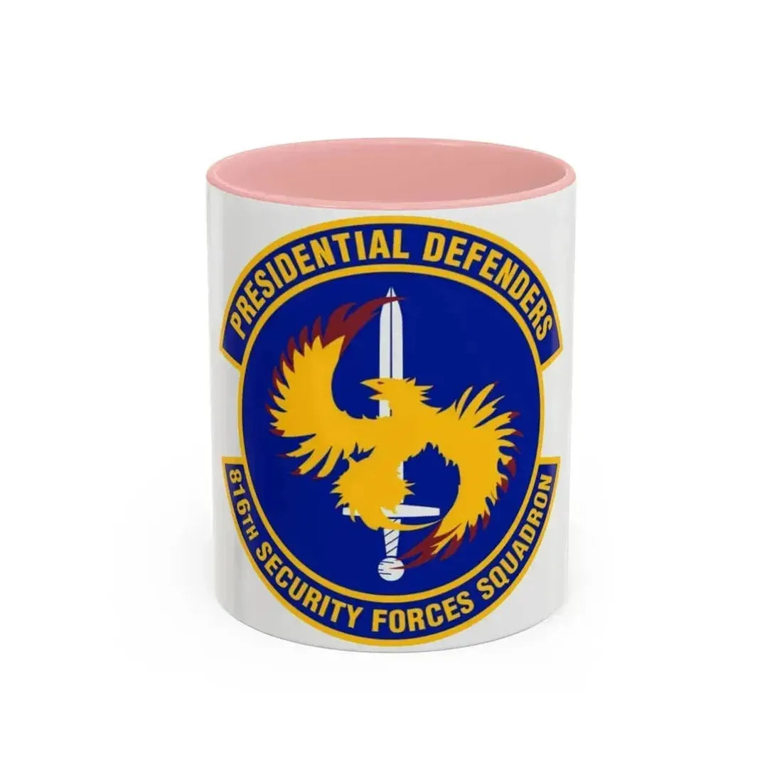 816th Security Forces Squadron (U.S. Air Force) Accent Coffee Mug 11oz Pink - Go Mug Yourself