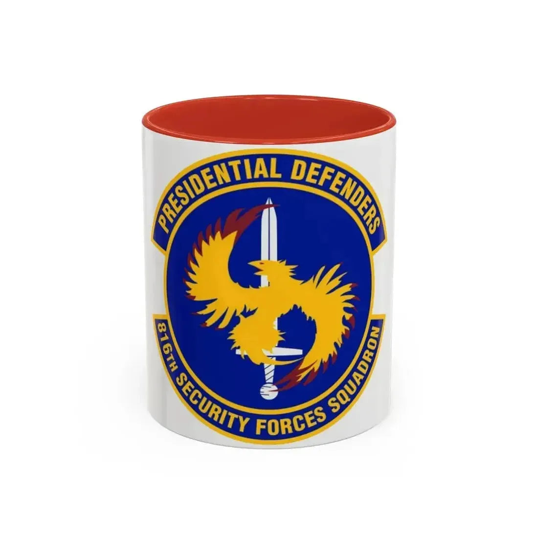 816th Security Forces Squadron (U.S. Air Force) Accent Coffee Mug 11oz Red - Go Mug Yourself