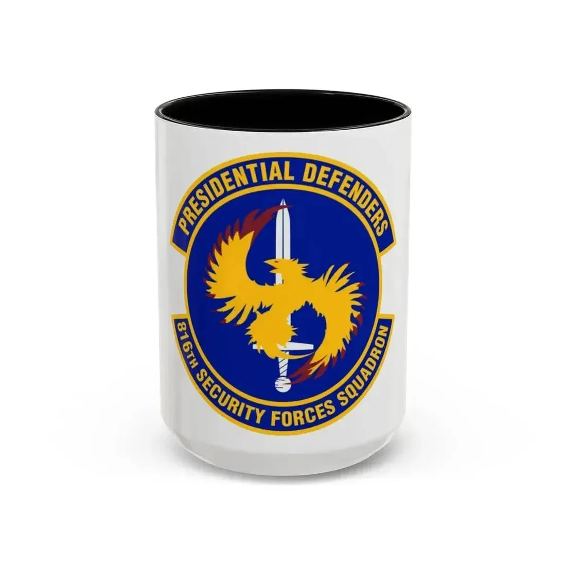 816th Security Forces Squadron (U.S. Air Force) Accent Coffee Mug 15oz Black - Go Mug Yourself