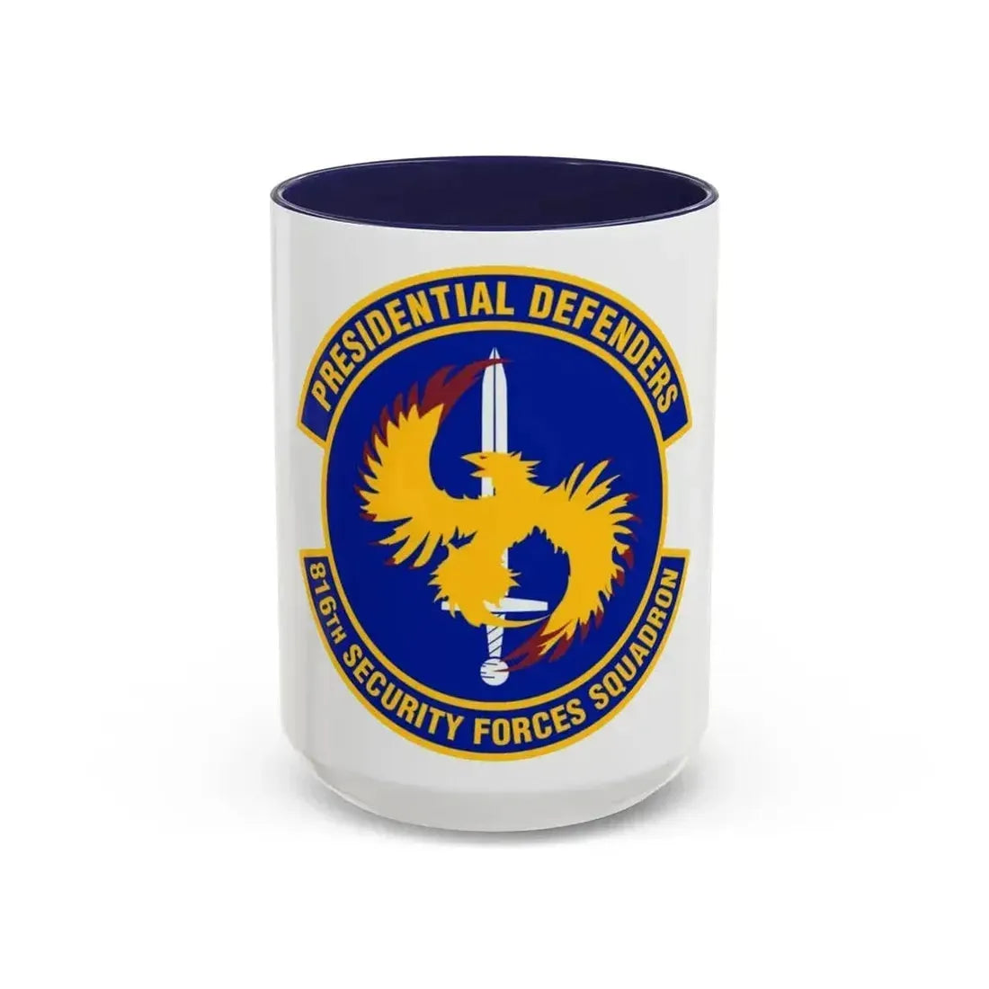 816th Security Forces Squadron (U.S. Air Force) Accent Coffee Mug 15oz Navy - Go Mug Yourself