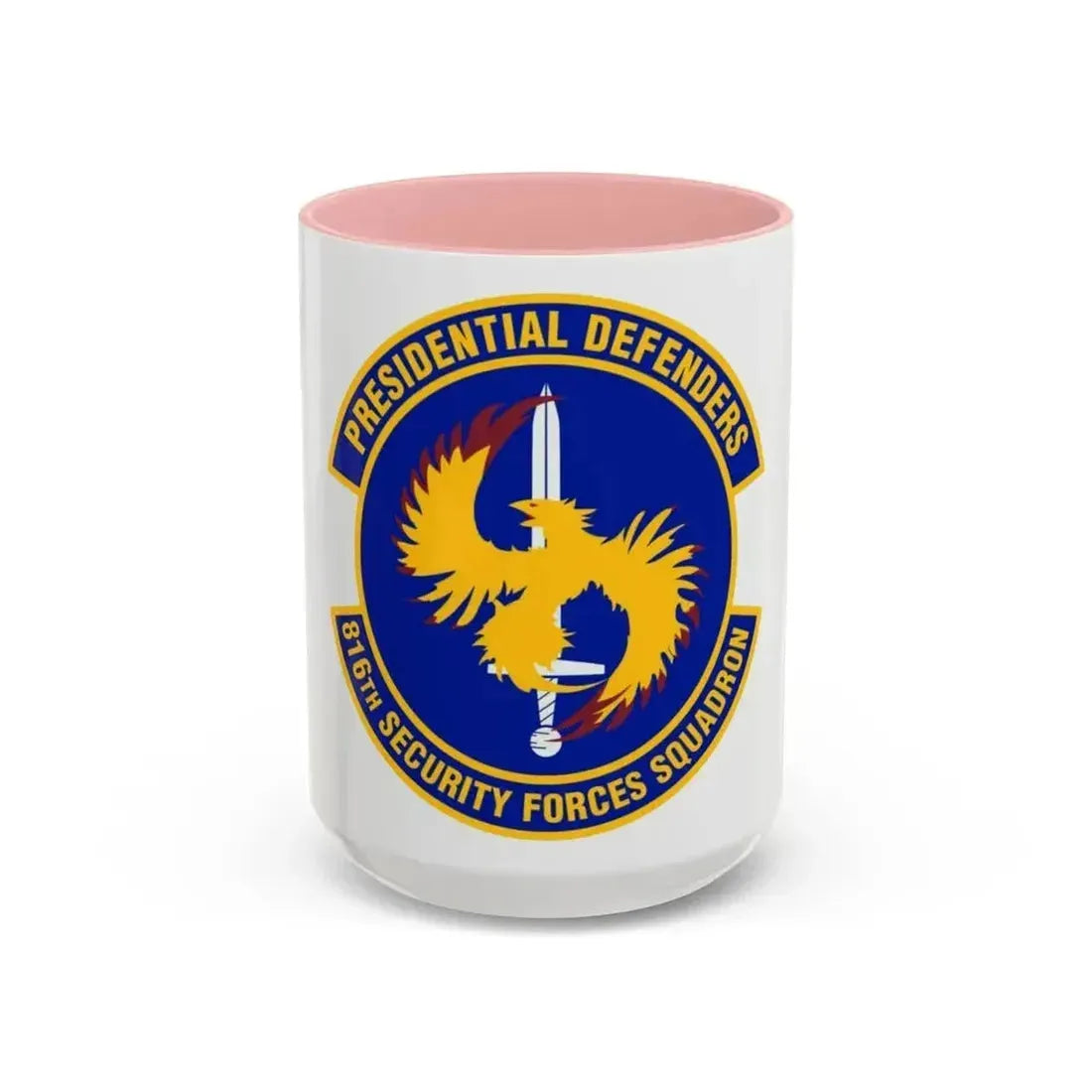 816th Security Forces Squadron (U.S. Air Force) Accent Coffee Mug 15oz Pink - Go Mug Yourself