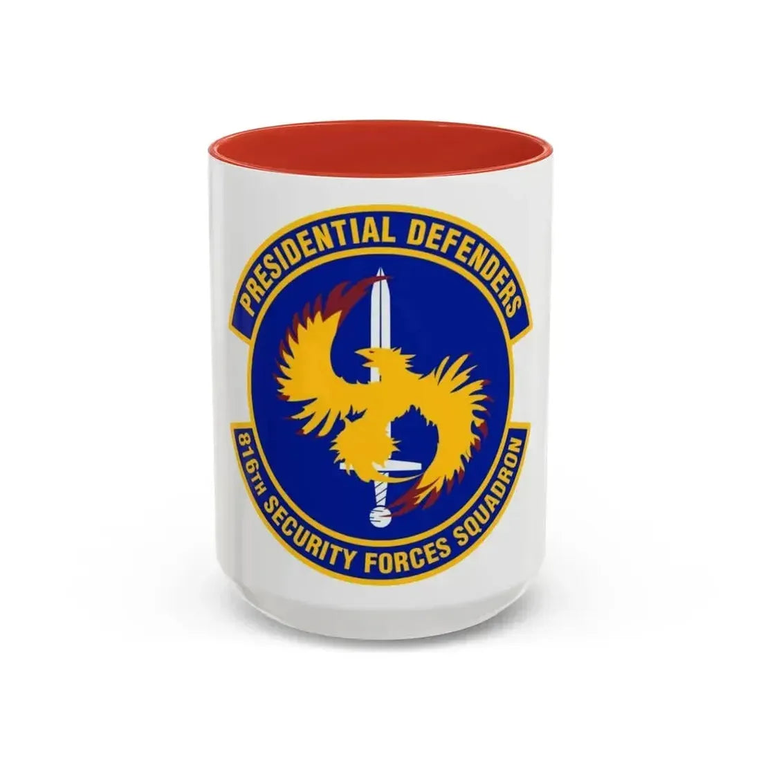 816th Security Forces Squadron (U.S. Air Force) Accent Coffee Mug 15oz Red - Go Mug Yourself