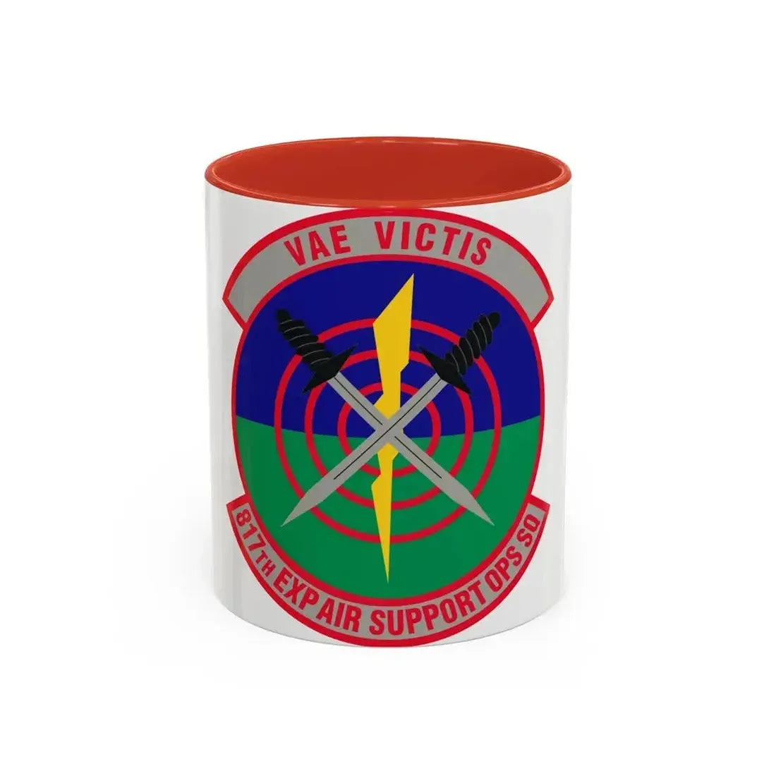 817th Expeditionary Air Support Operations Squadron (U.S. Air Force) Accent Coffee Mug 11oz Red - Go Mug Yourself