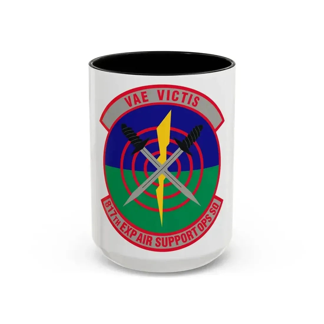 817th Expeditionary Air Support Operations Squadron (U.S. Air Force) Accent Coffee Mug 15oz Black - Go Mug Yourself