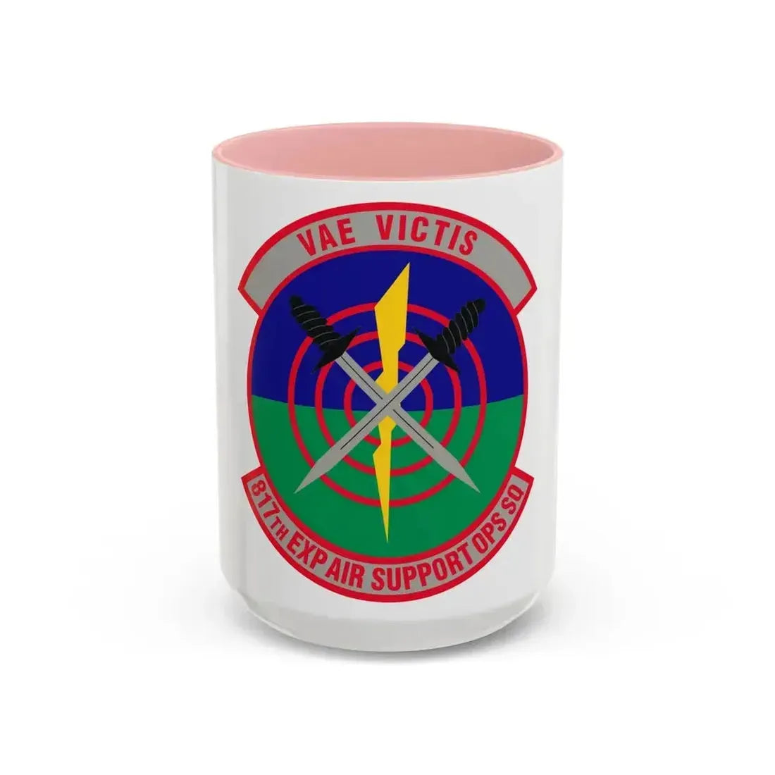 817th Expeditionary Air Support Operations Squadron (U.S. Air Force) Accent Coffee Mug 15oz Pink - Go Mug Yourself