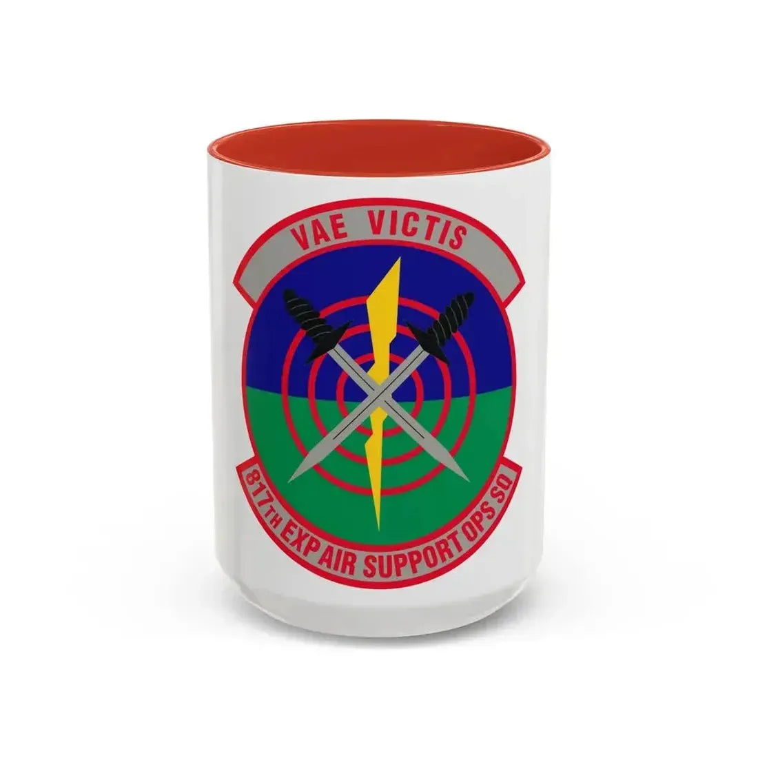 817th Expeditionary Air Support Operations Squadron (U.S. Air Force) Accent Coffee Mug 15oz Red - Go Mug Yourself