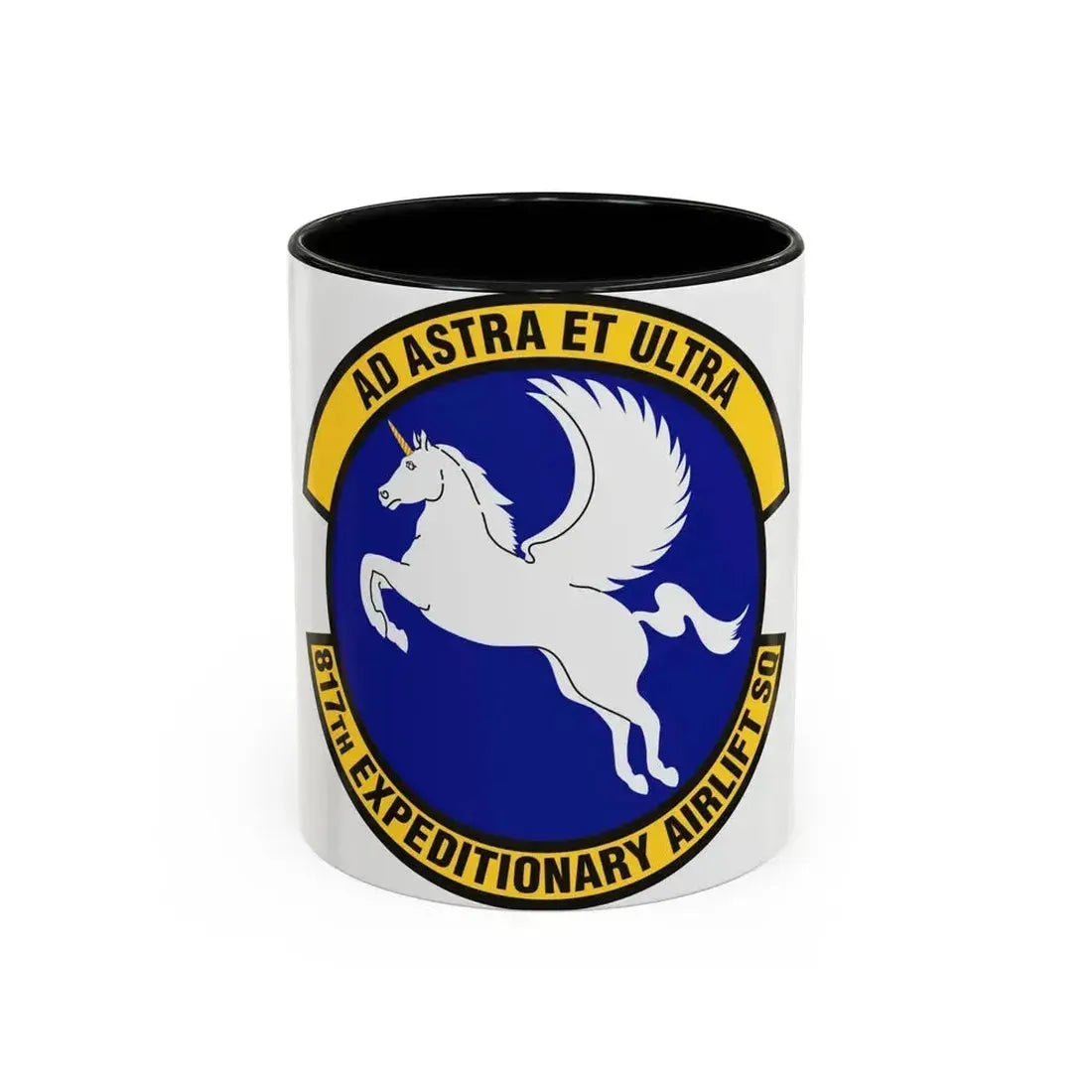 817th Expeditionary Airlift Squadron (U.S. Air Force) Accent Coffee Mug 11oz Black - Go Mug Yourself