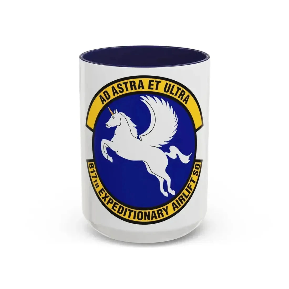 817th Expeditionary Airlift Squadron (U.S. Air Force) Accent Coffee Mug 15oz Navy - Go Mug Yourself