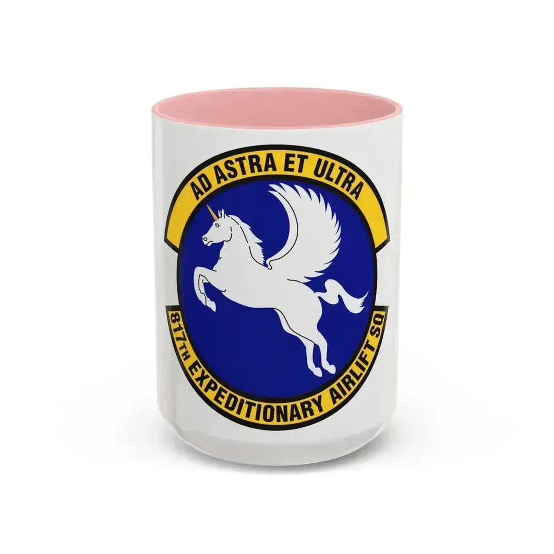 817th Expeditionary Airlift Squadron (U.S. Air Force) Accent Coffee Mug 15oz Pink - Go Mug Yourself