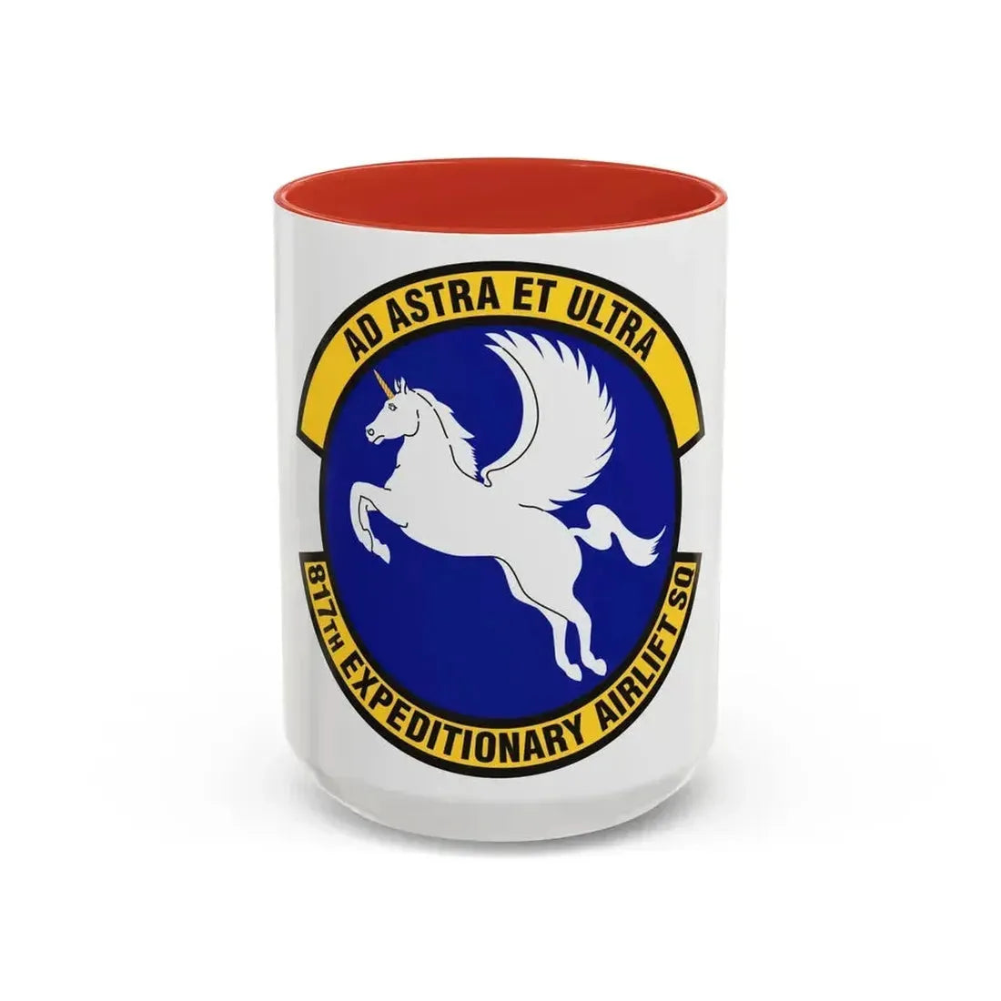 817th Expeditionary Airlift Squadron (U.S. Air Force) Accent Coffee Mug 15oz Red - Go Mug Yourself