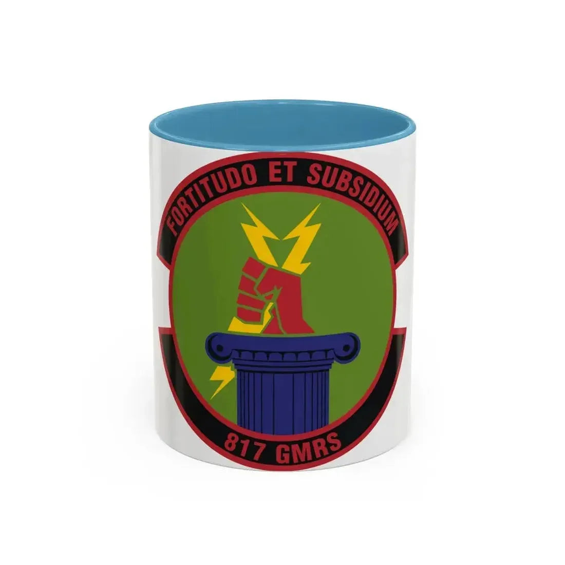 817th Global Mobility Readiness Squadron (U.S. Air Force) Accent Coffee Mug 11oz Light Blue - Go Mug Yourself
