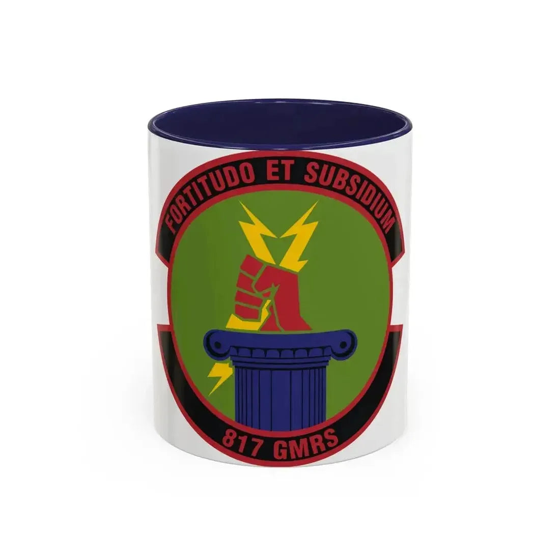 817th Global Mobility Readiness Squadron (U.S. Air Force) Accent Coffee Mug 11oz Navy - Go Mug Yourself