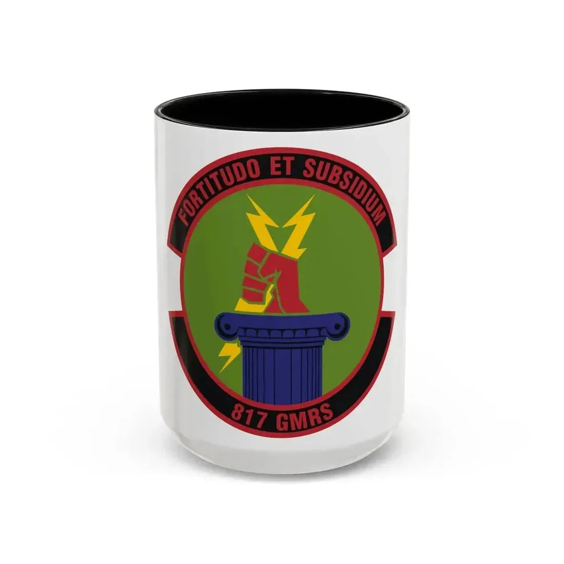 817th Global Mobility Readiness Squadron (U.S. Air Force) Accent Coffee Mug 15oz Black - Go Mug Yourself