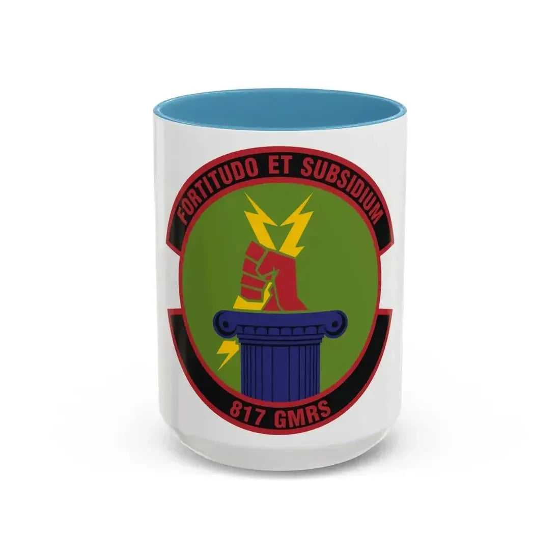 817th Global Mobility Readiness Squadron (U.S. Air Force) Accent Coffee Mug 15oz Light Blue - Go Mug Yourself