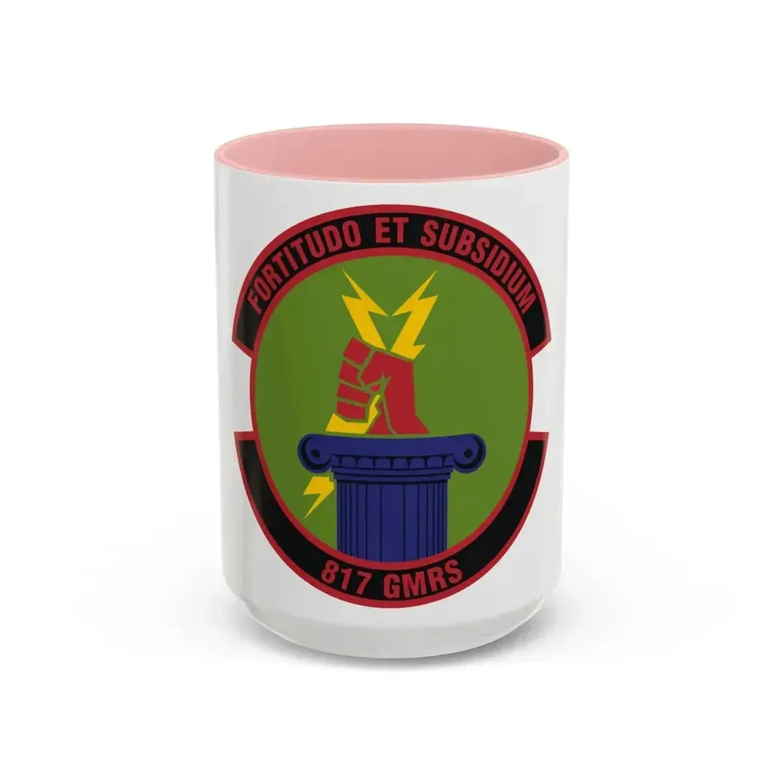 817th Global Mobility Readiness Squadron (U.S. Air Force) Accent Coffee Mug 15oz Pink - Go Mug Yourself