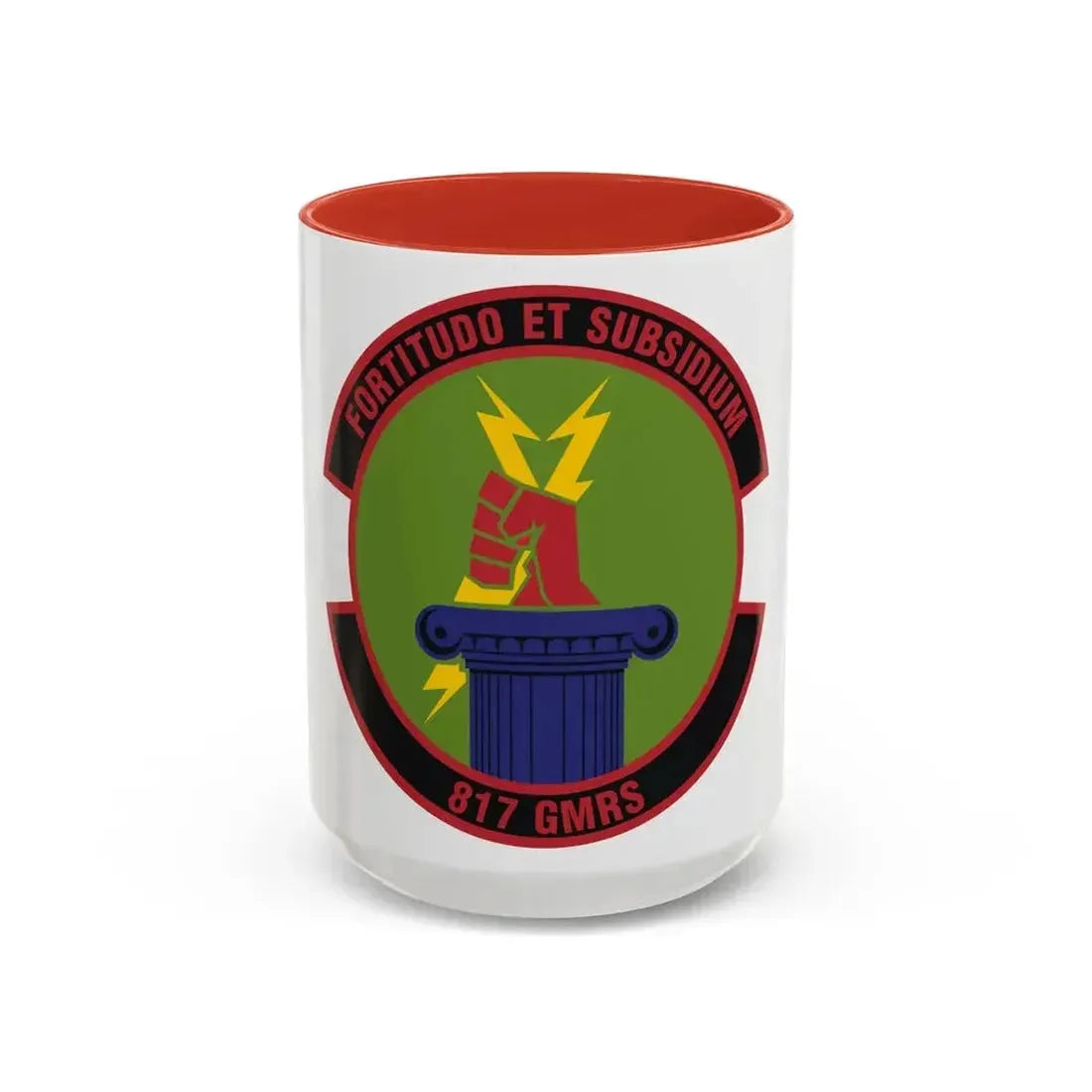817th Global Mobility Readiness Squadron (U.S. Air Force) Accent Coffee Mug 15oz Red - Go Mug Yourself