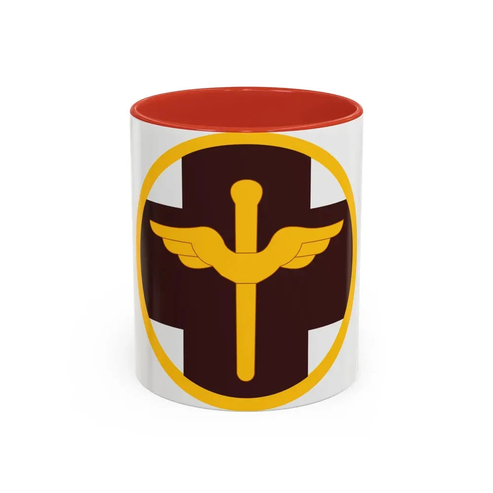 818 Medical Brigade (U.S. Army) Accent Coffee Mug 11oz Red - Go Mug Yourself