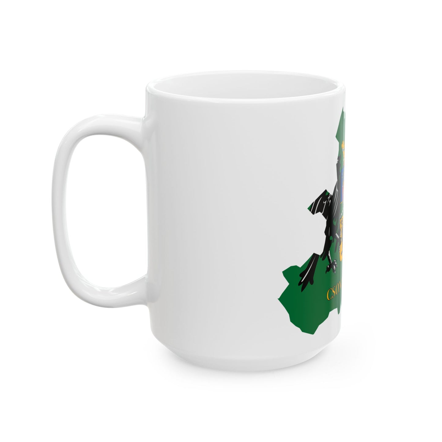 Flag-map of Csongrad County (Hungary) White Coffee Mug