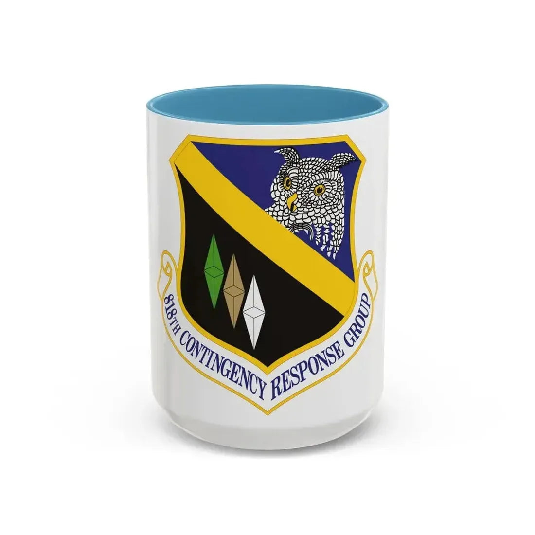 818th Contingency Response Group (U.S. Air Force) Accent Coffee Mug 15oz Light Blue - Go Mug Yourself