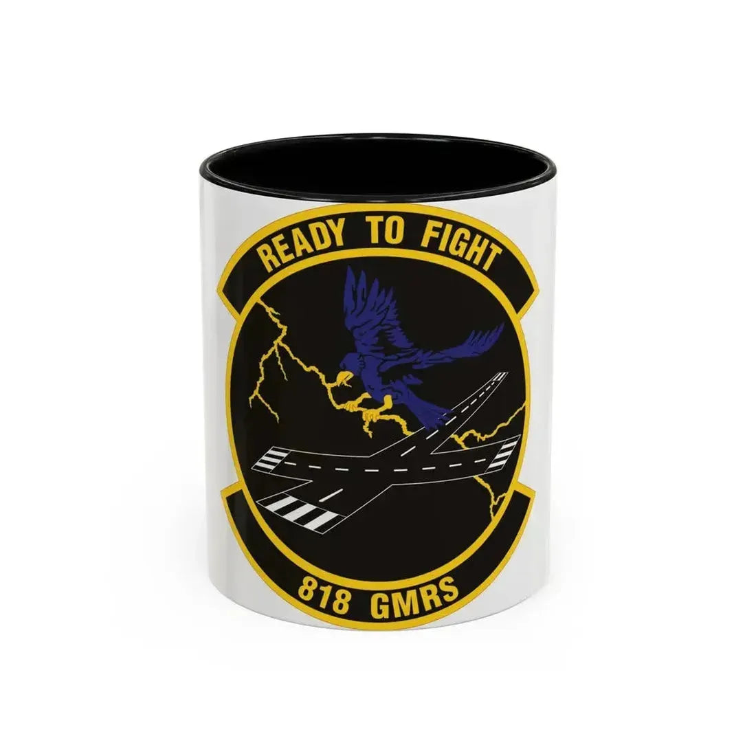818th Global Mobility Readiness Squadron (U.S. Air Force) Accent Coffee Mug 11oz Black - Go Mug Yourself