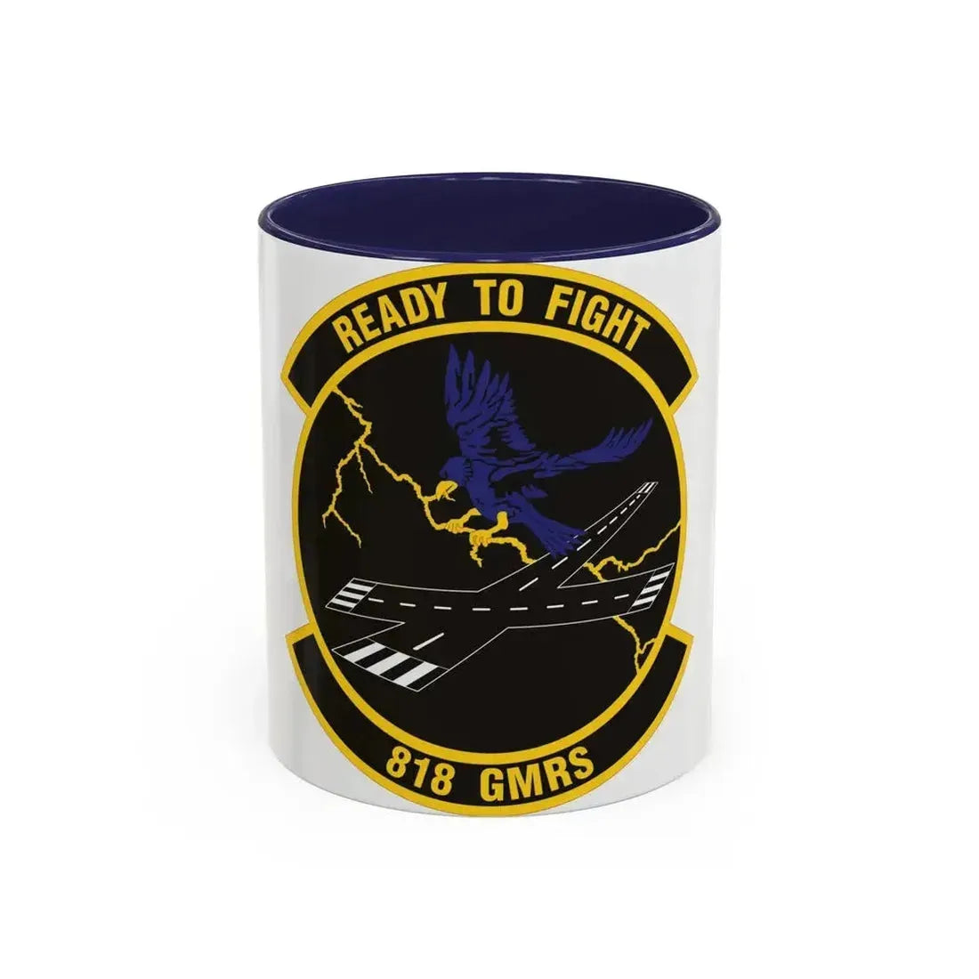 818th Global Mobility Readiness Squadron (U.S. Air Force) Accent Coffee Mug 11oz Navy - Go Mug Yourself