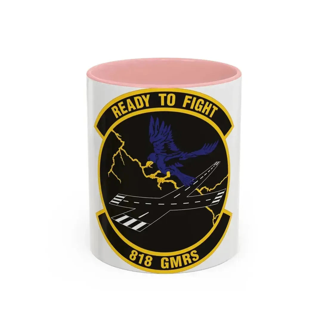 818th Global Mobility Readiness Squadron (U.S. Air Force) Accent Coffee Mug 11oz Pink - Go Mug Yourself