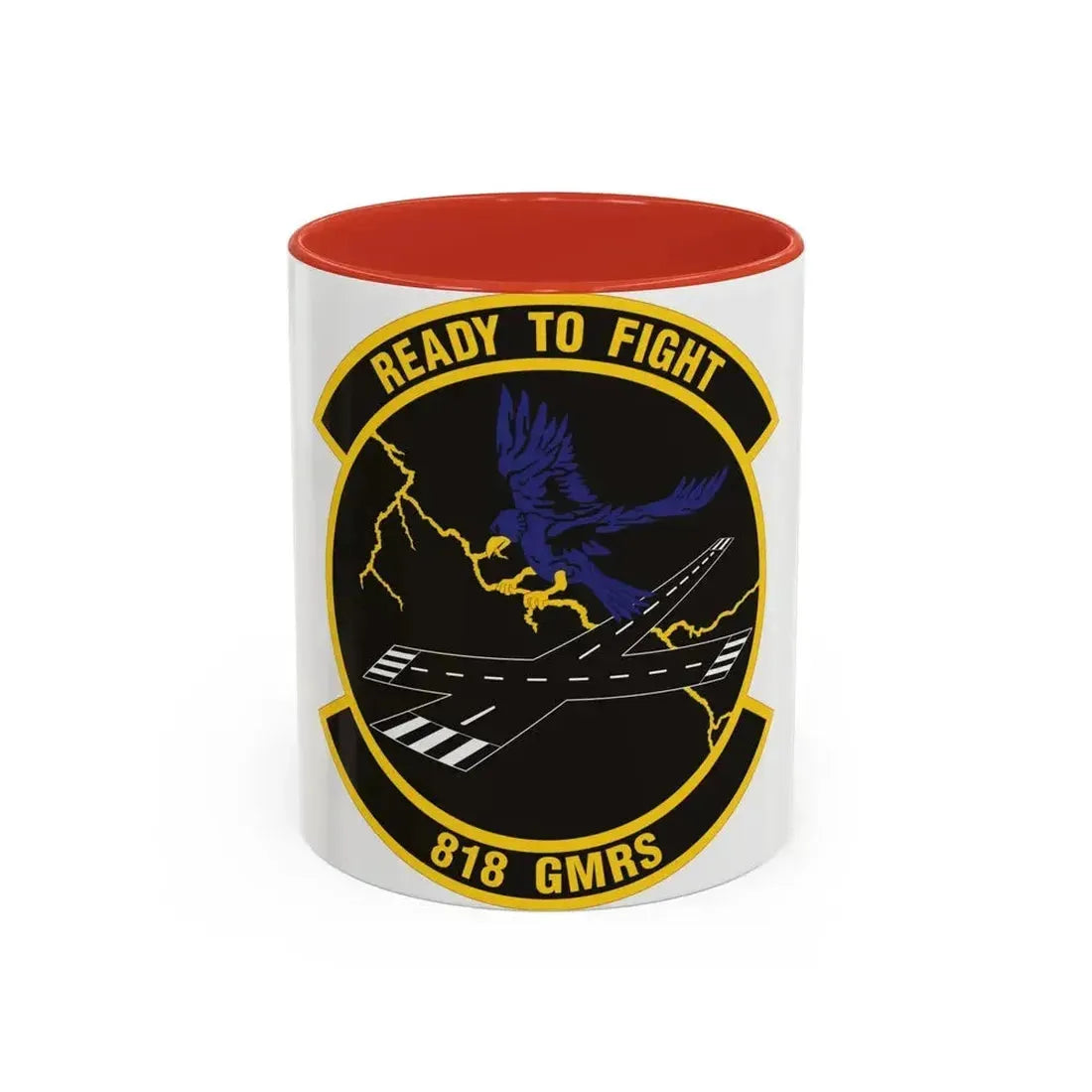 818th Global Mobility Readiness Squadron (U.S. Air Force) Accent Coffee Mug 11oz Red - Go Mug Yourself