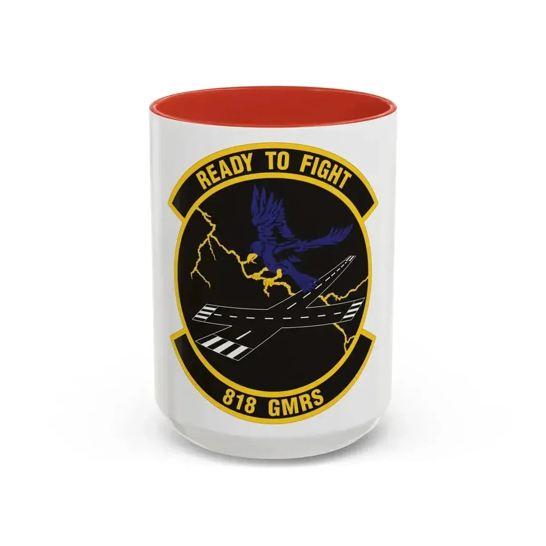 818th Global Mobility Readiness Squadron (U.S. Air Force) Accent Coffee Mug 15oz Red - Go Mug Yourself