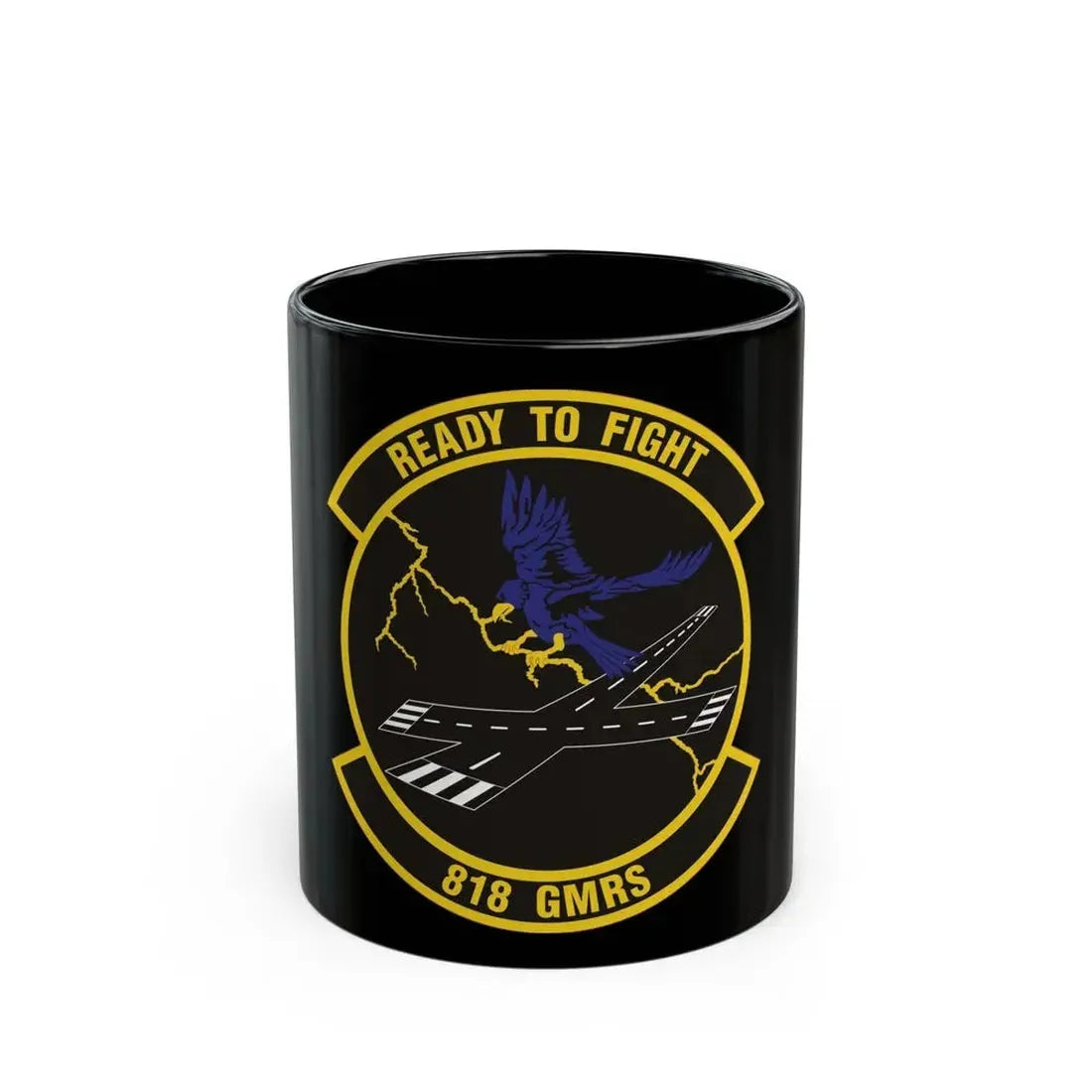 818th Global Mobility Readiness Squadron (U.S. Air Force) Black Coffee Mug - Go Mug Yourself