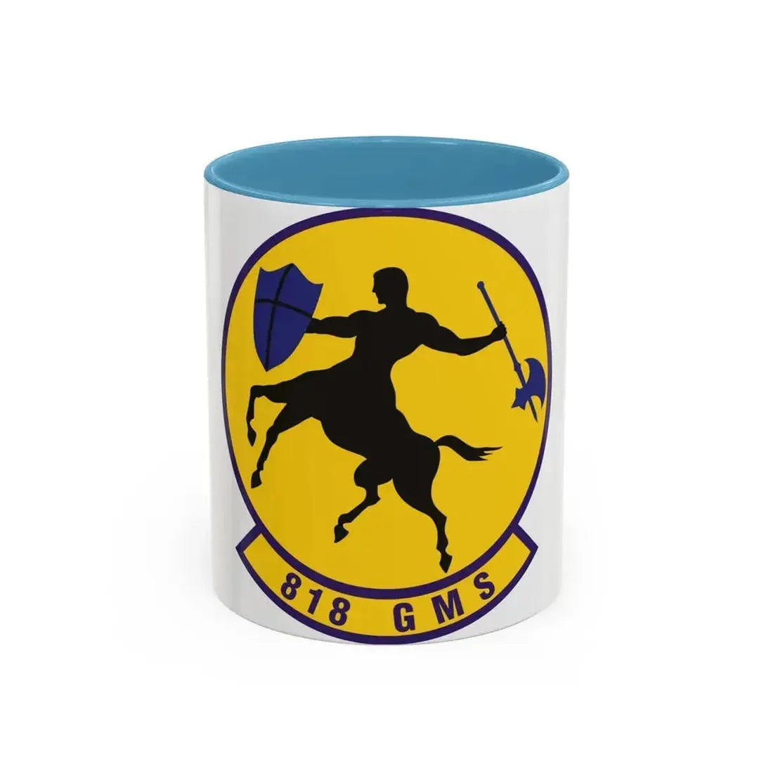 818th Global Mobility Squadron (U.S. Air Force) Accent Coffee Mug 11oz Light Blue - Go Mug Yourself