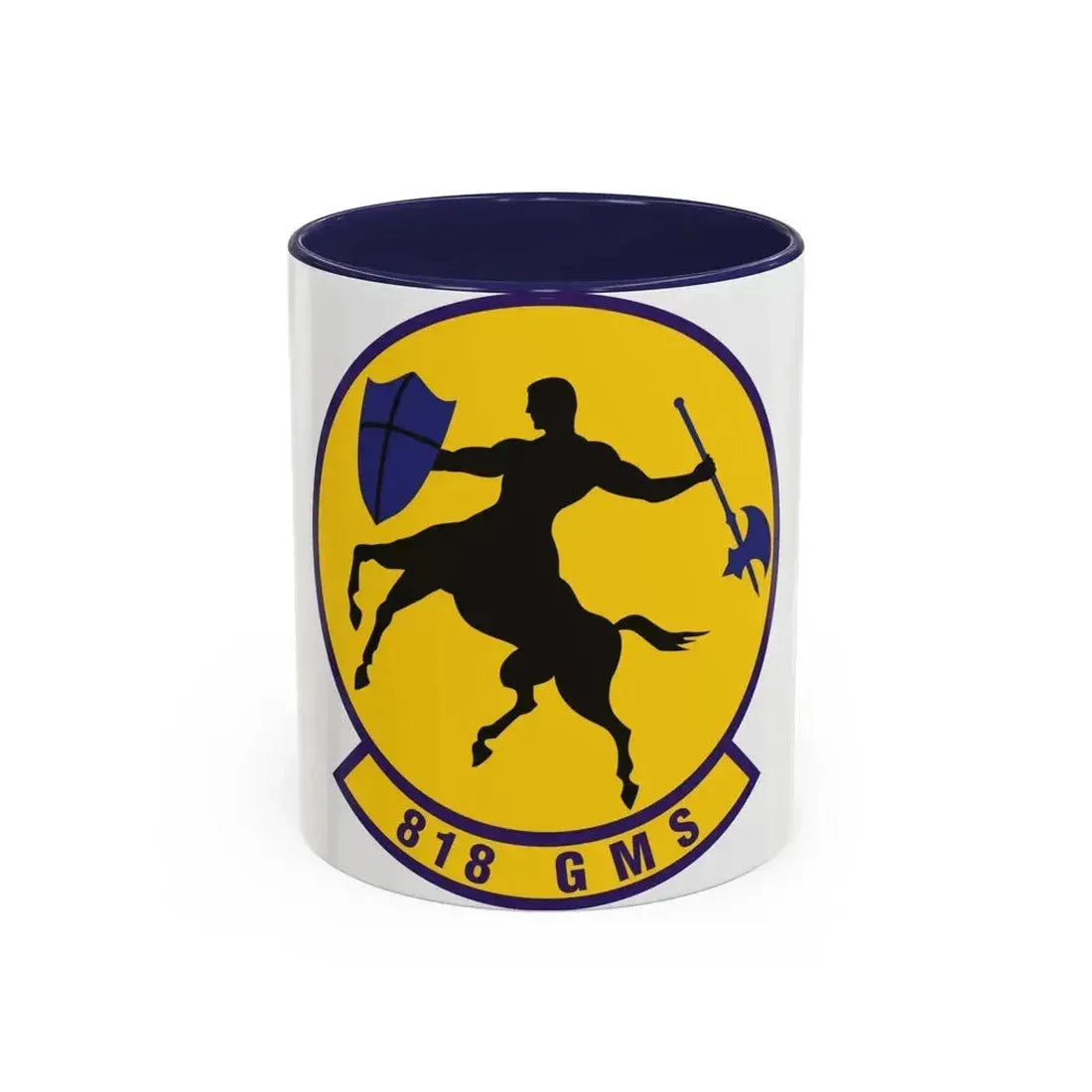 818th Global Mobility Squadron (U.S. Air Force) Accent Coffee Mug 11oz Navy - Go Mug Yourself