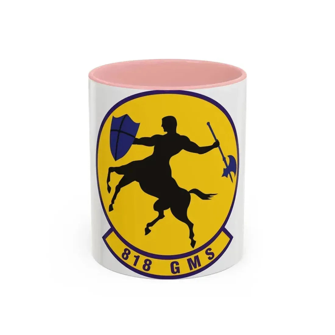 818th Global Mobility Squadron (U.S. Air Force) Accent Coffee Mug 11oz Pink - Go Mug Yourself