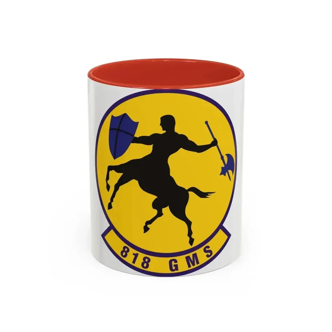 818th Global Mobility Squadron (U.S. Air Force) Accent Coffee Mug 11oz Red - Go Mug Yourself