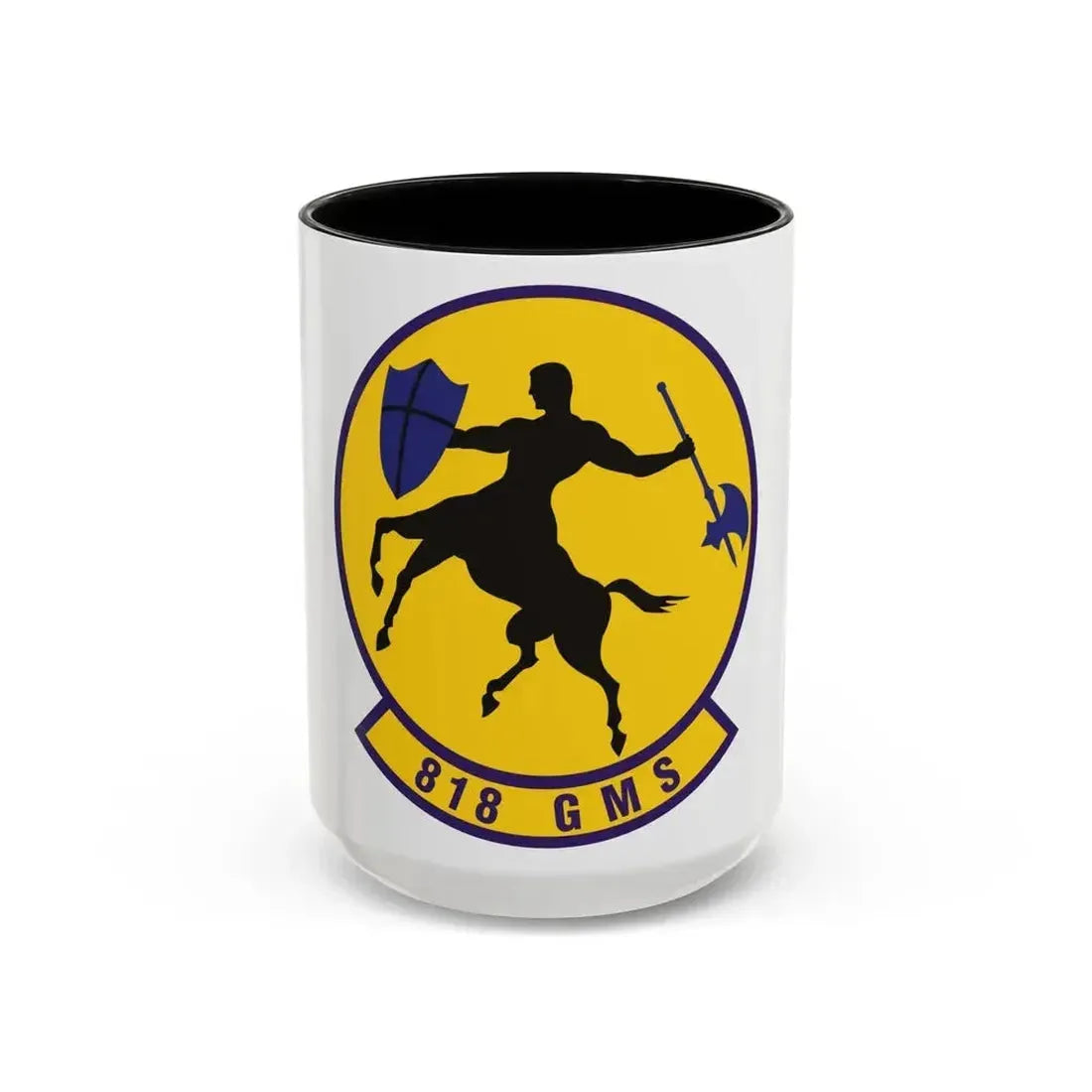 818th Global Mobility Squadron (U.S. Air Force) Accent Coffee Mug 15oz Black - Go Mug Yourself