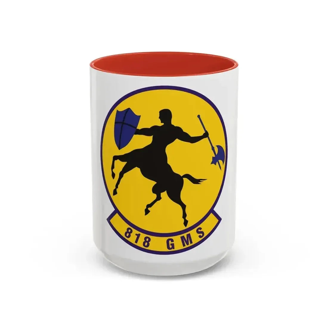 818th Global Mobility Squadron (U.S. Air Force) Accent Coffee Mug 15oz Red - Go Mug Yourself