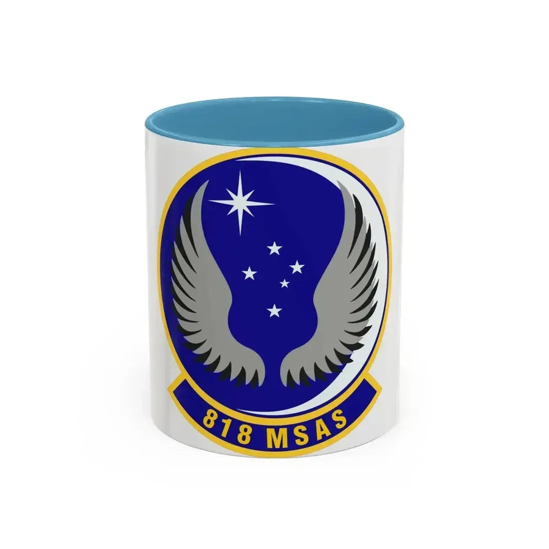 818th Mobility Support Advisory Squadron (U.S. Air Force) Accent Coffee Mug 11oz Light Blue - Go Mug Yourself